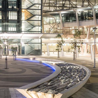 Carved Granite Water Feature - Adelaide Airport | Commercial Ceramics & Stone