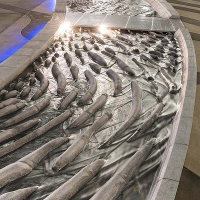 Carved Granite Water Feature - Adelaide Airport | Commercial Ceramics & Stone