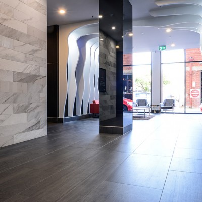 Ceramic Tiles - Central Adelaide Apartments | Commercial Ceramics & Stone - Commercial Building Projects